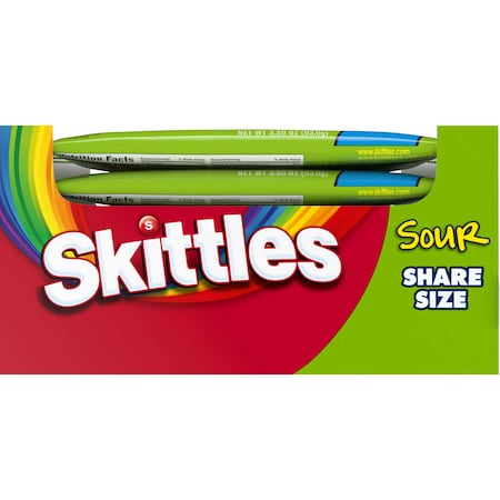 Skittles Skittles Tear/Share Skittles Sours 3.3 oz., PK144 141047